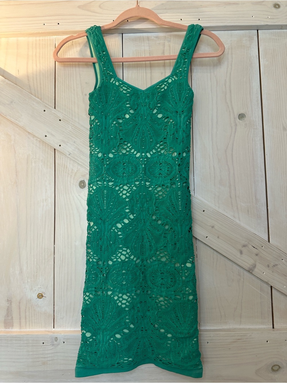 Free People Teal Green stretchy Sleeveless Bodycon dress size XS-S